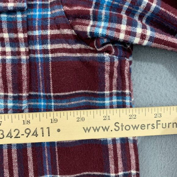 L.L Bean Button Shirt Mens Medium Chamois Cloth Flannel Traditional Fit Plaid - Picture 9 of 15